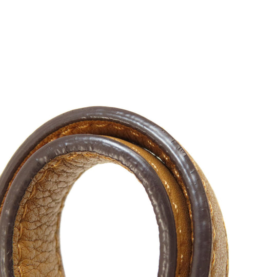 MCM Tote Bag PVC Brown 2WAY Women Used Authentic