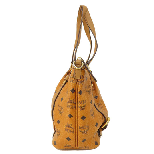 MCM Tote Bag PVC Brown 2WAY Women Used Authentic