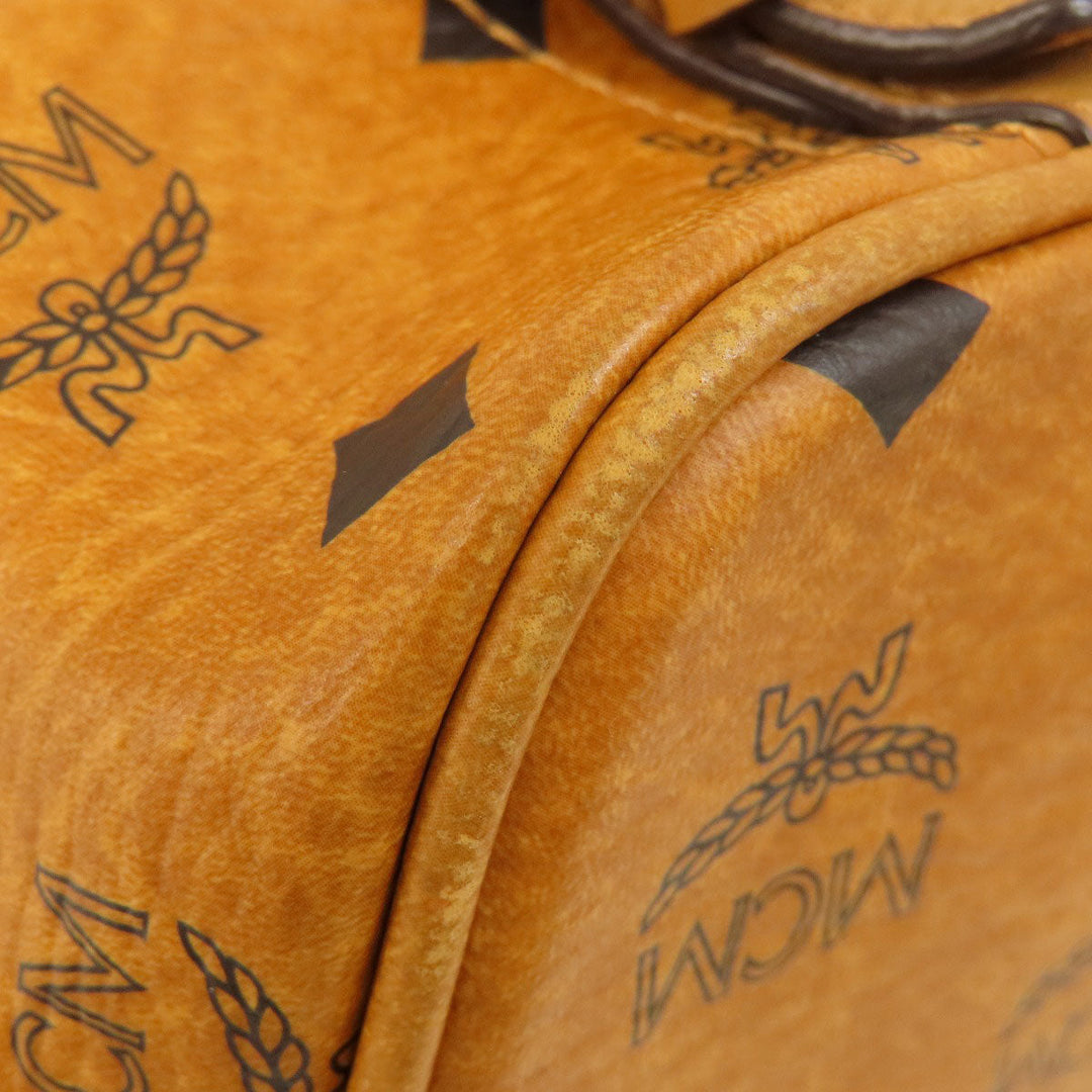 MCM Tote Bag PVC Brown 2WAY Women Used Authentic