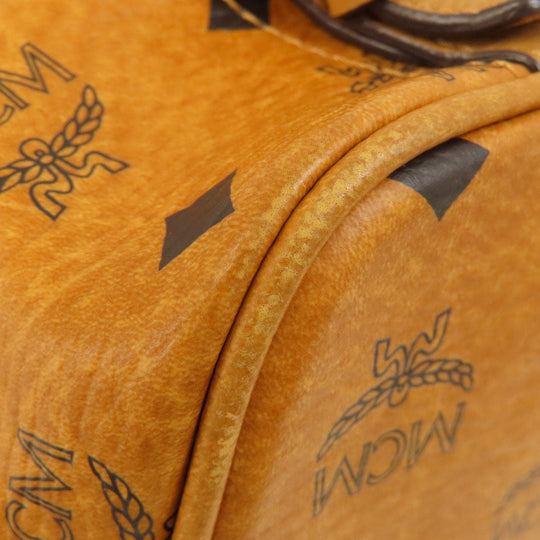 MCM Tote Bag PVC Brown 2WAY Women Used Authentic