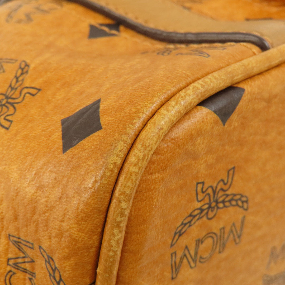 MCM Tote Bag PVC Brown 2WAY Women Used Authentic