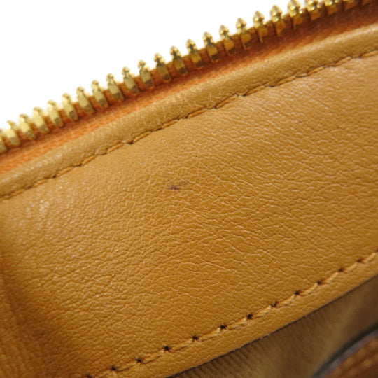 MCM Tote Bag PVC Brown 2WAY Women Used Authentic