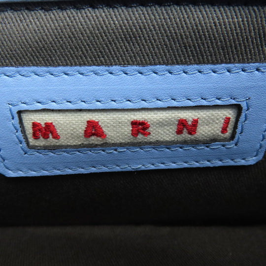 MARNI Shoulder Bag leather purple logo Women Used Authentic