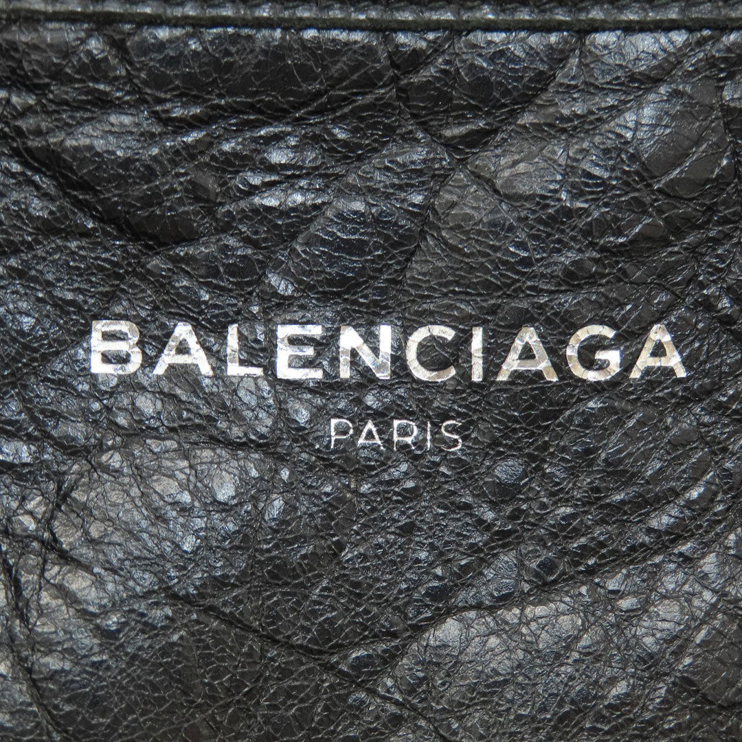 BALENCIAGA Handbag 390346 leather black Navy Cabas XS 2WAY Women Used Authentic