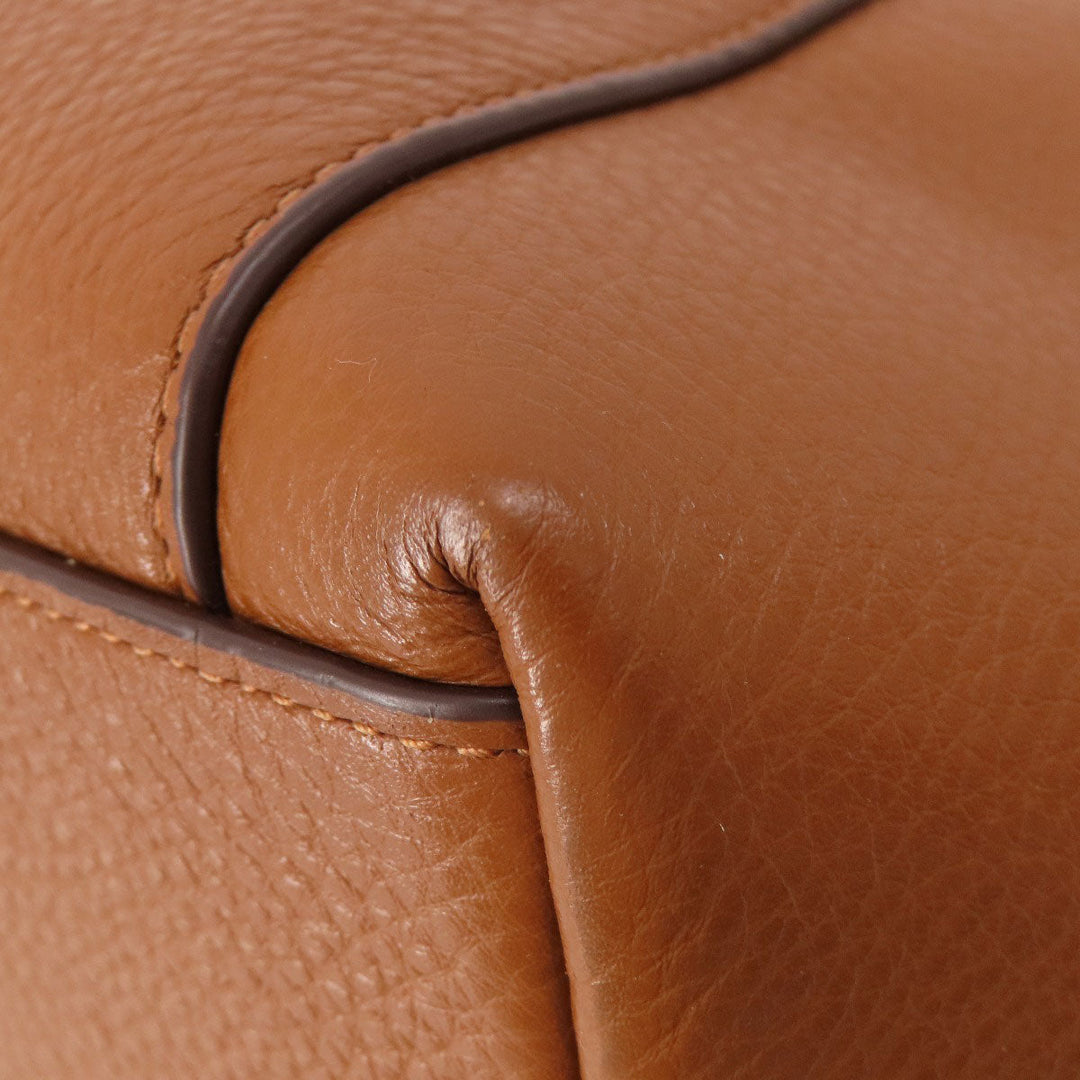 COACH Tote Bag F37216 leather black logo Women Used Authentic