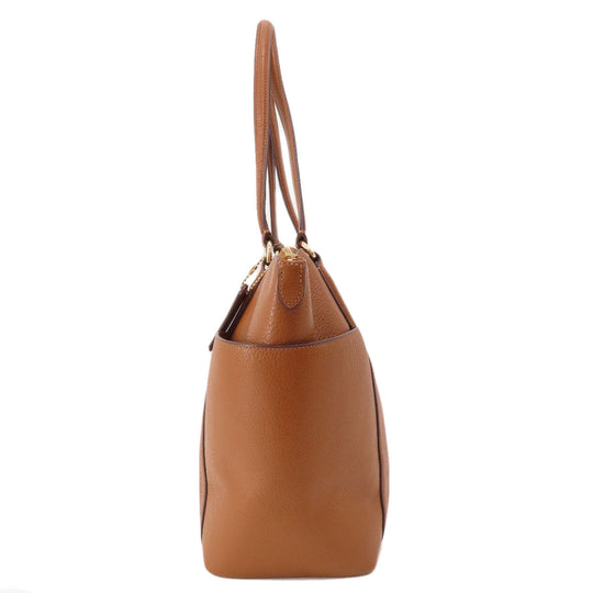 COACH Tote Bag F37216 leather black logo Women Used Authentic