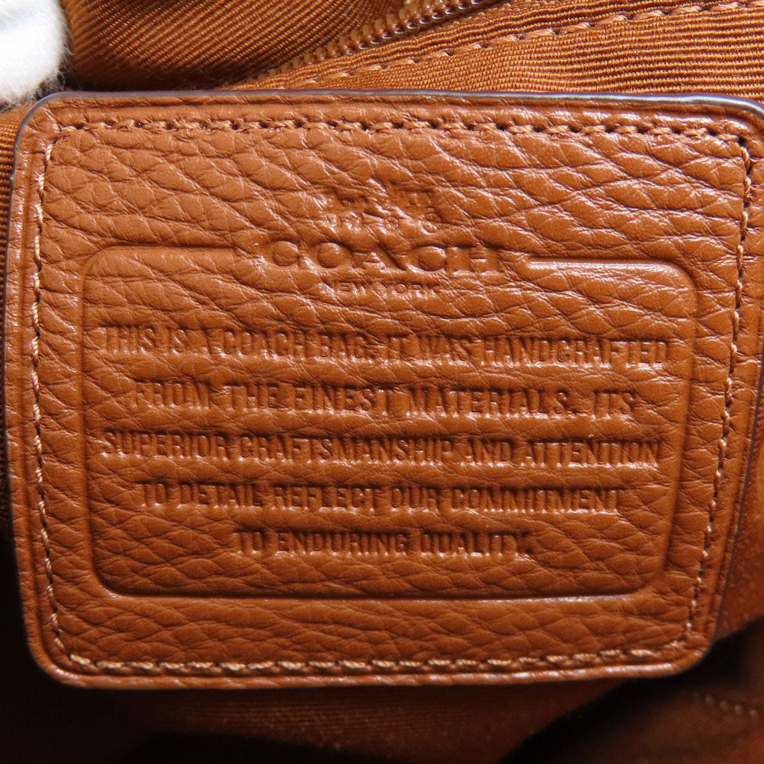 COACH Tote Bag F37216 leather black logo Women Used Authentic