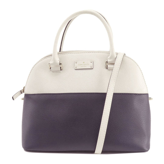Kate Spade Handbag leather Navy 2WAY Women Used Authentic