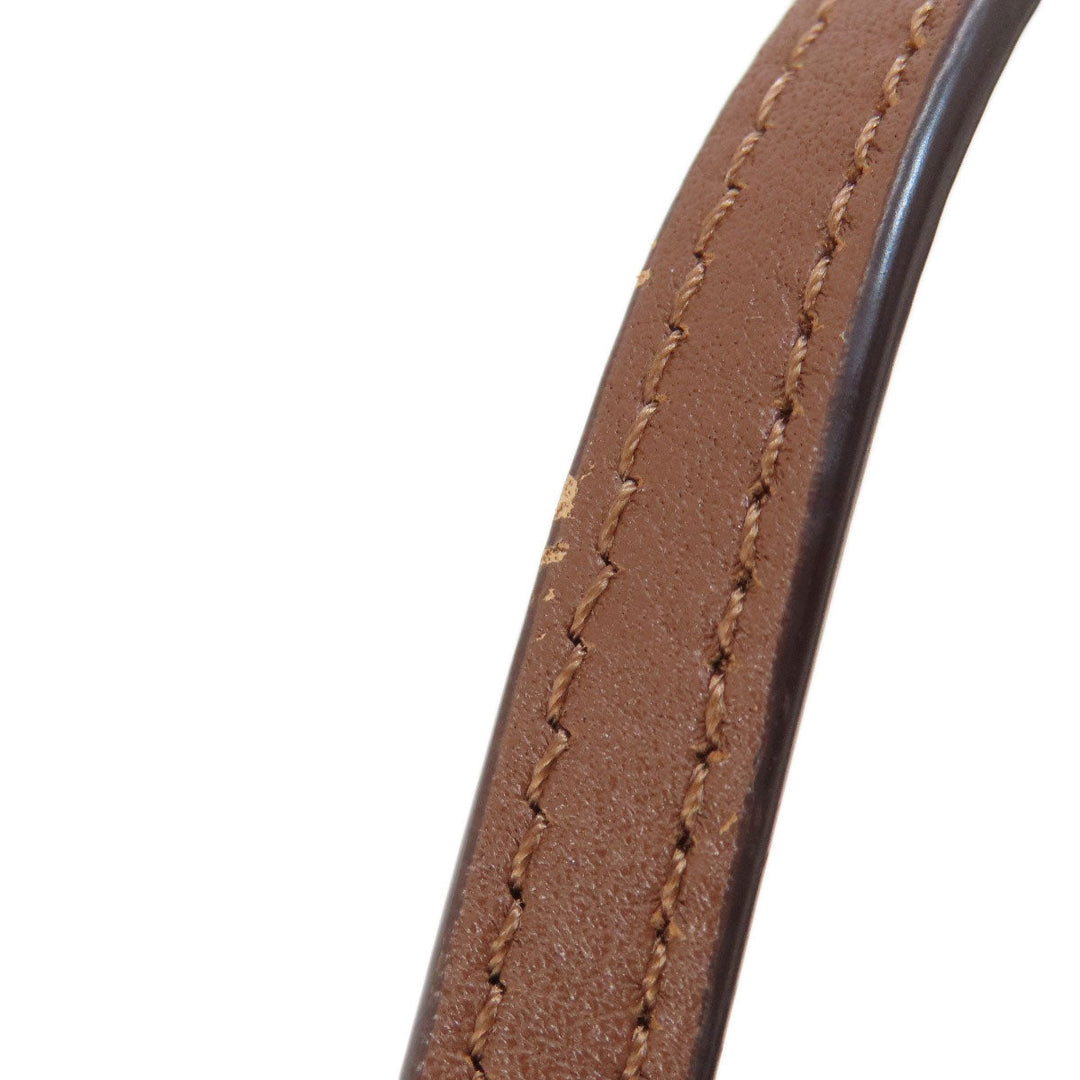 COACH Shoulder Bag 91677 PVC Brown Signature Women Used Authentic