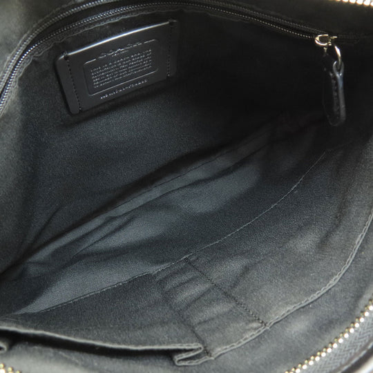 COACH Shoulder Bag F58285 Canvas, Leather gray Long Shoulder Signature Women Used Authentic