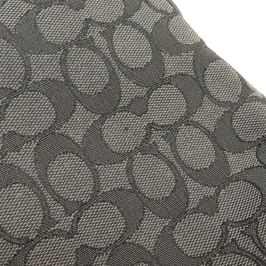 COACH Shoulder Bag F58285 Canvas, Leather gray Long Shoulder Signature Women Used Authentic