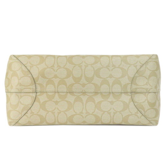 COACH Tote Bag F26920 PVC beige Signature Reversible Women Used Authentic