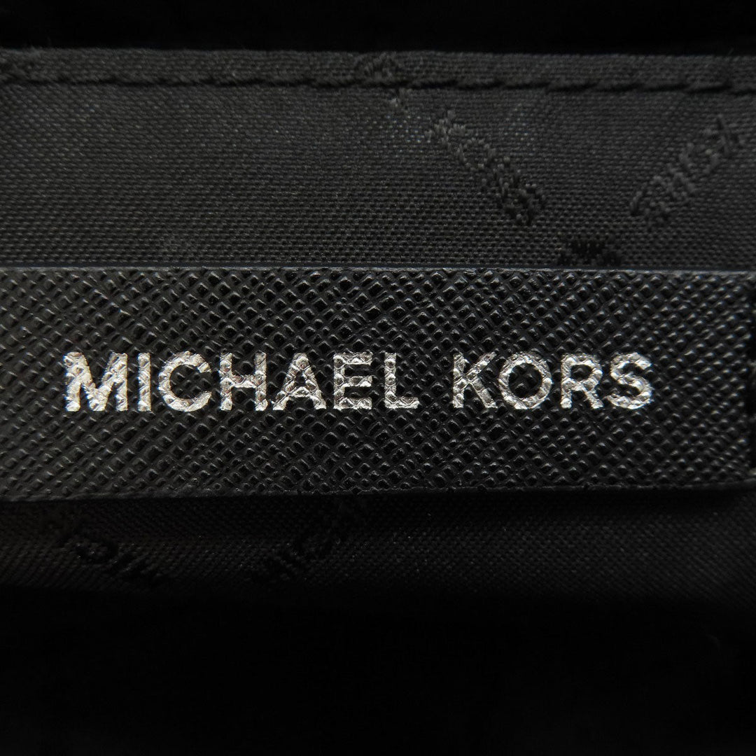 MICHAEL KORS Tote Bag Coated canvas black MK signature Women Used Authentic