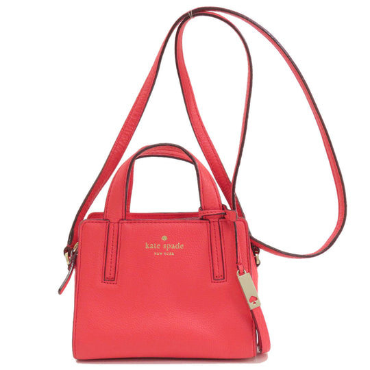 Kate Spade Handbag leather Red 2WAY Women Used Authentic