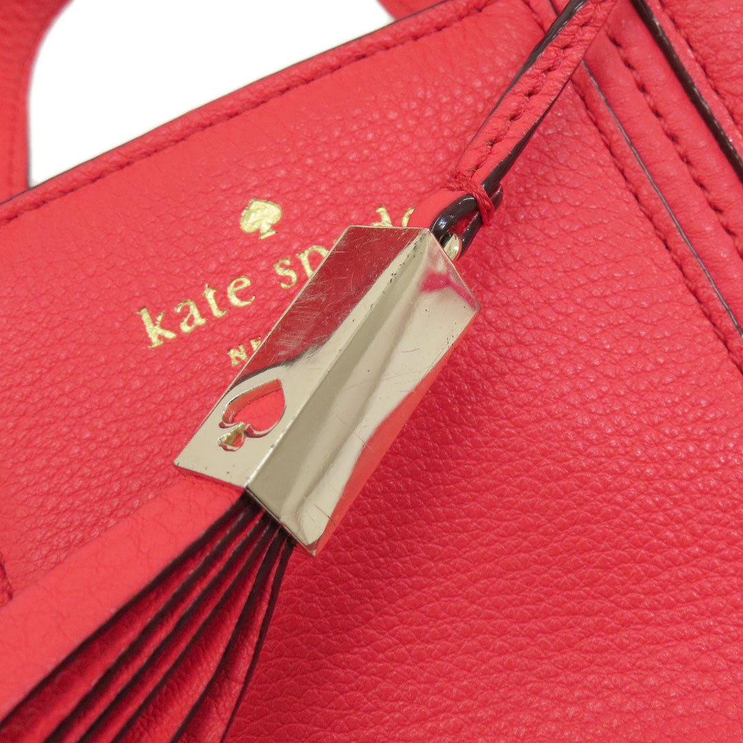 Kate Spade Handbag leather Red 2WAY Women Used Authentic