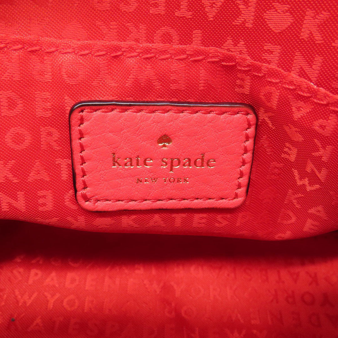 Kate Spade Handbag leather Red 2WAY Women Used Authentic