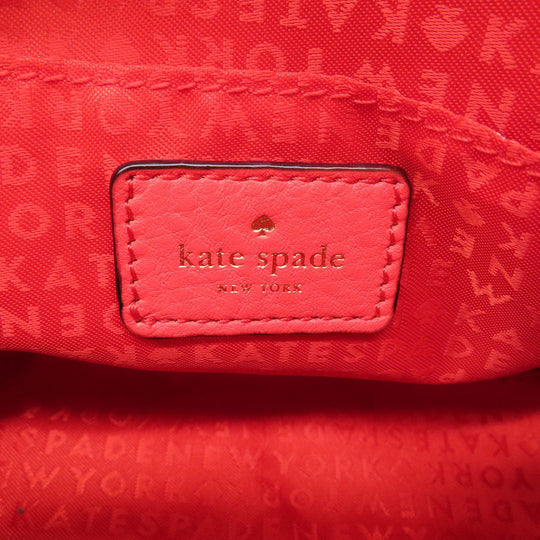 Kate Spade Handbag leather Red 2WAY Women Used Authentic