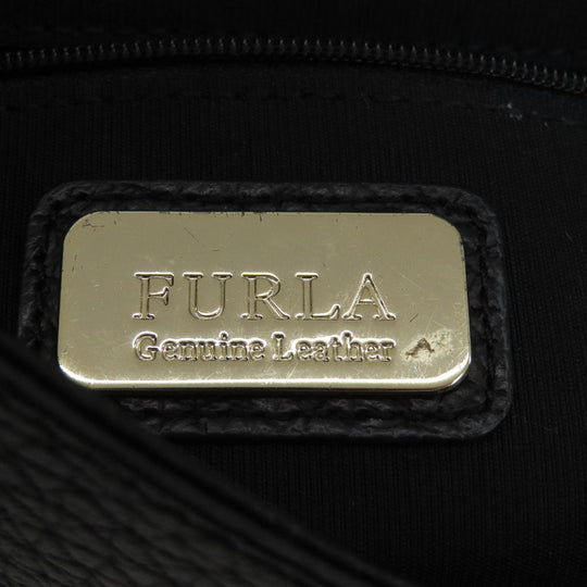 Furla Backpack leather black logo