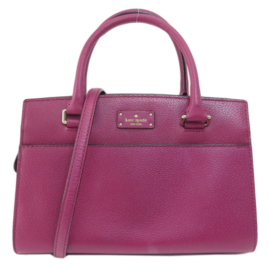 Kate Spade Handbag leather purple 2WAY Women Used Authentic