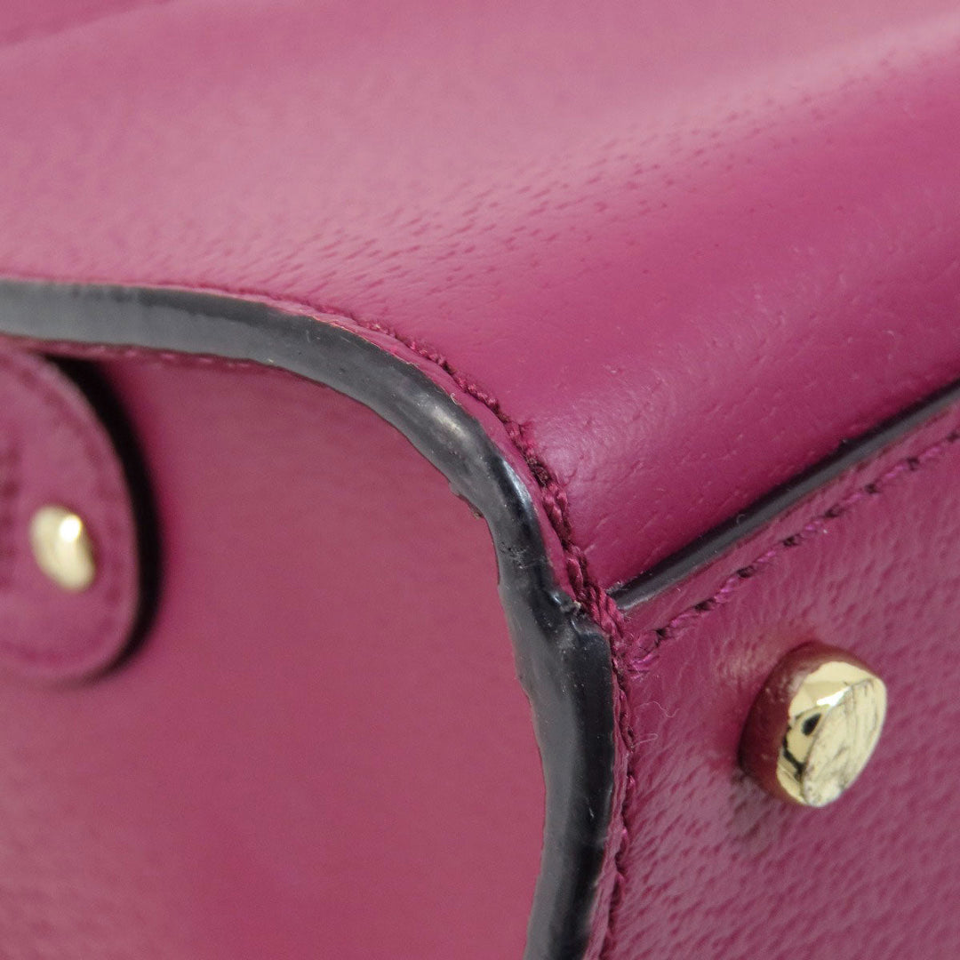 Kate Spade Handbag leather purple 2WAY Women Used Authentic