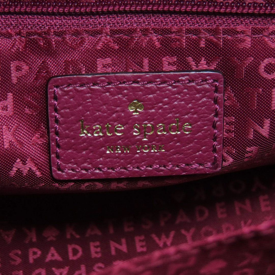 Kate Spade Handbag leather purple 2WAY Women Used Authentic