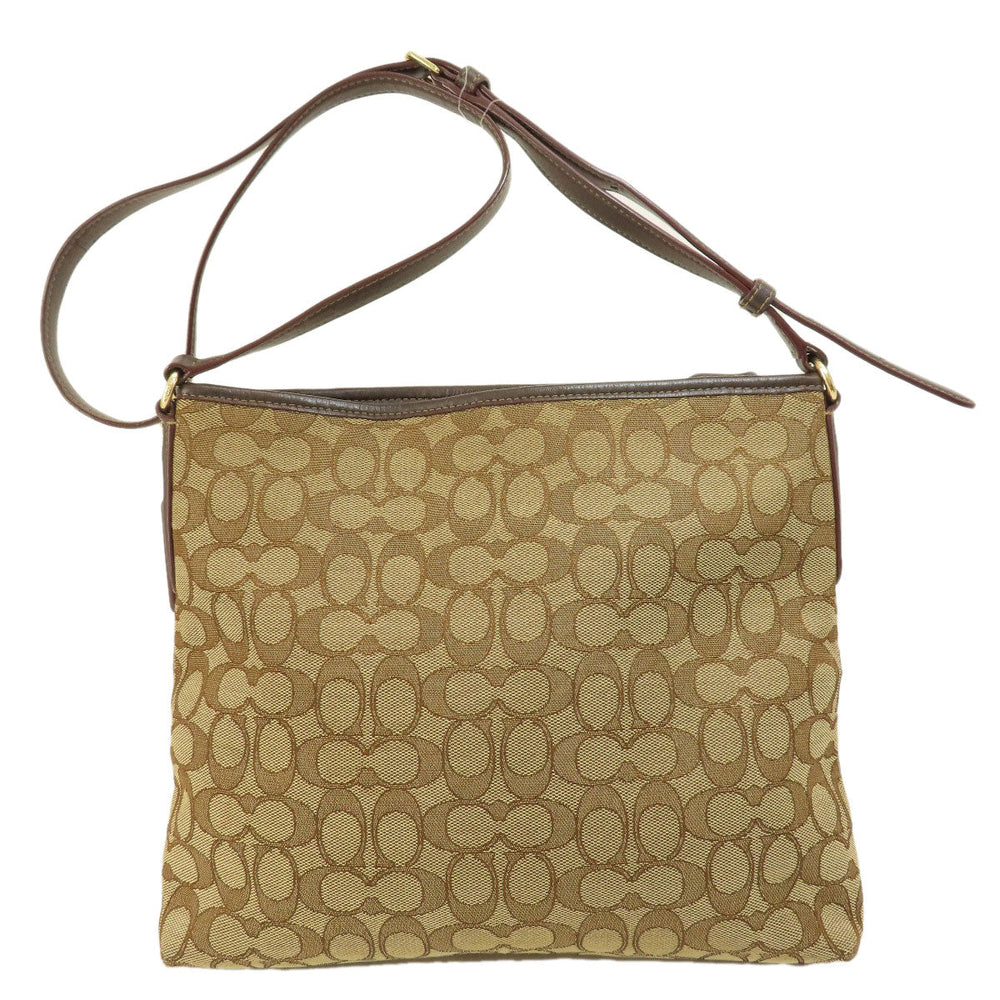 COACH Shoulder Bag F58285 canvas beige Signature