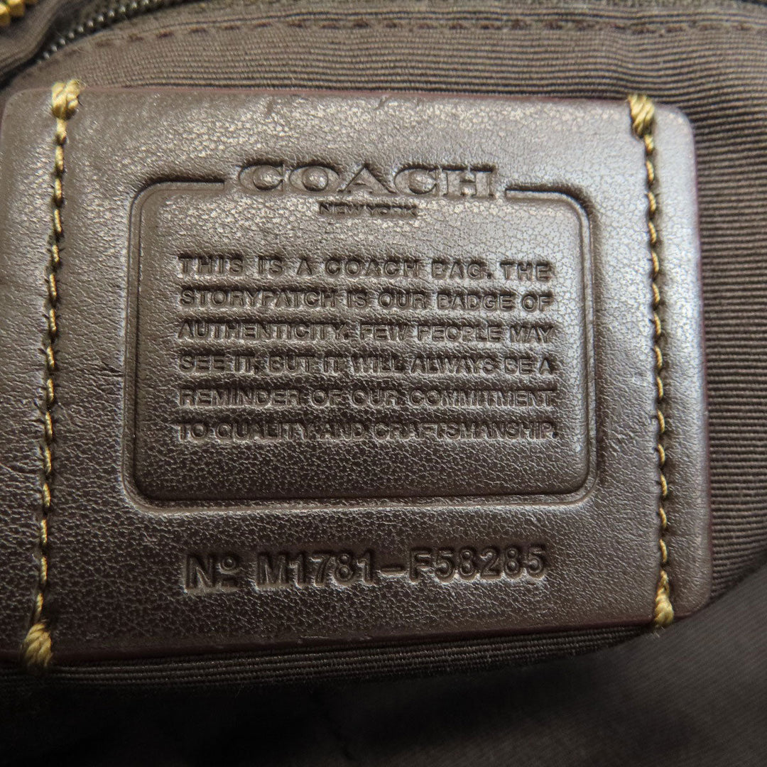 COACH Shoulder Bag F58285 canvas beige Signature