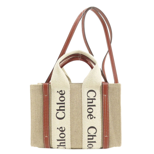 Chloe Shoulder Bag canvas multicolor Woody Mini 2WAY