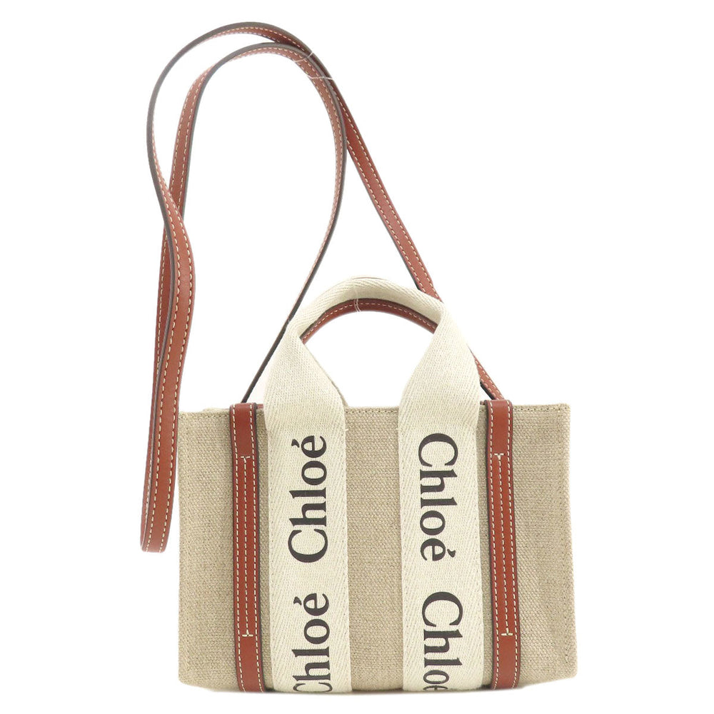 Chloe Shoulder Bag canvas multicolor Woody Mini 2WAY