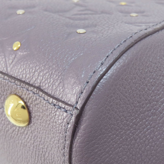 LOUIS VUITTON Handbag M51727 Ann Platt gray Montaigne BB Green Silver Women Used Authentic