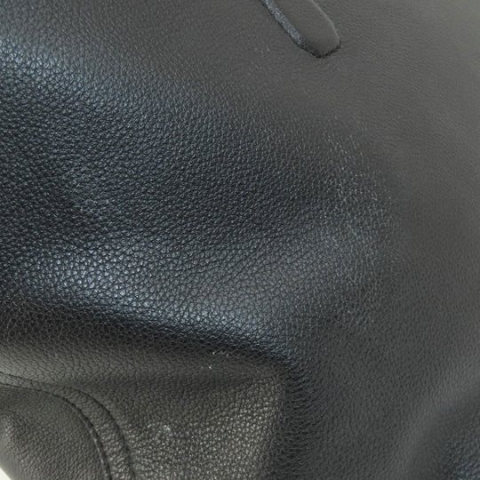 TUMI Tote Bag leather black logo Women Used Authentic