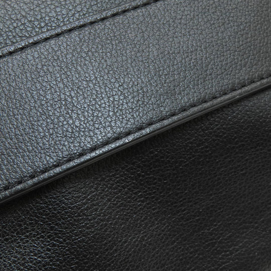 TUMI Tote Bag leather black logo Women Used Authentic