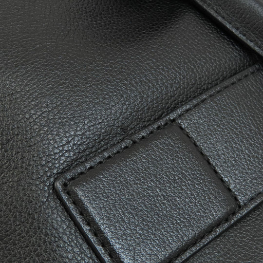 TUMI Tote Bag leather black logo Women Used Authentic
