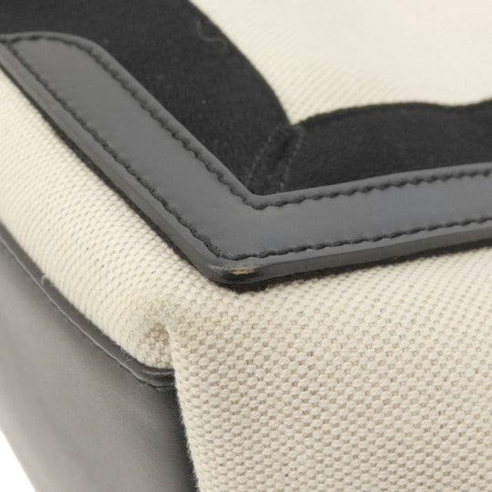 BALENCIAGA Tote Bag canvas white Navy kabas