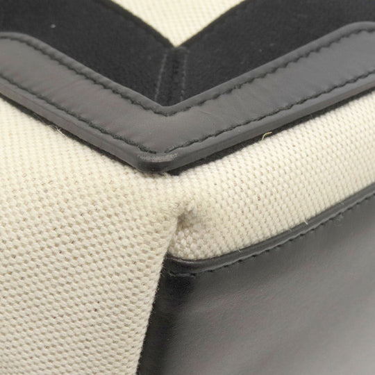 BALENCIAGA Tote Bag canvas white Navy kabas