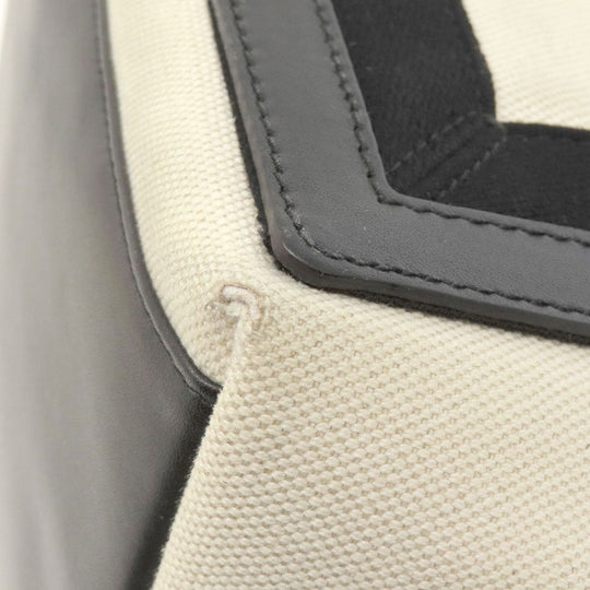 BALENCIAGA Tote Bag canvas white Navy kabas