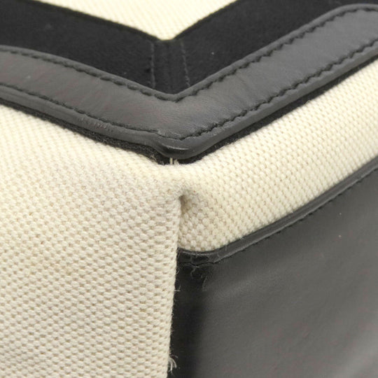 BALENCIAGA Tote Bag canvas white Navy kabas