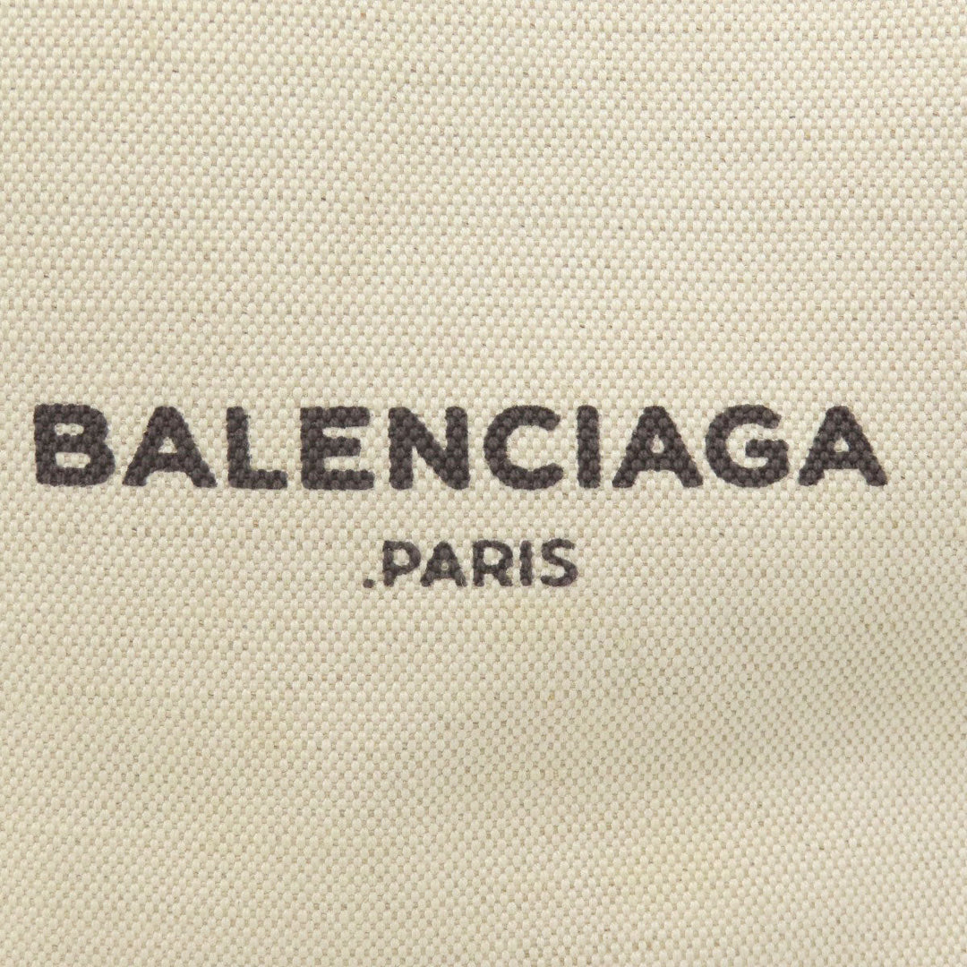 BALENCIAGA Tote Bag canvas white Navy kabas