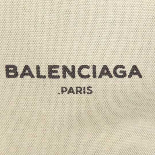BALENCIAGA Tote Bag canvas white Navy kabas