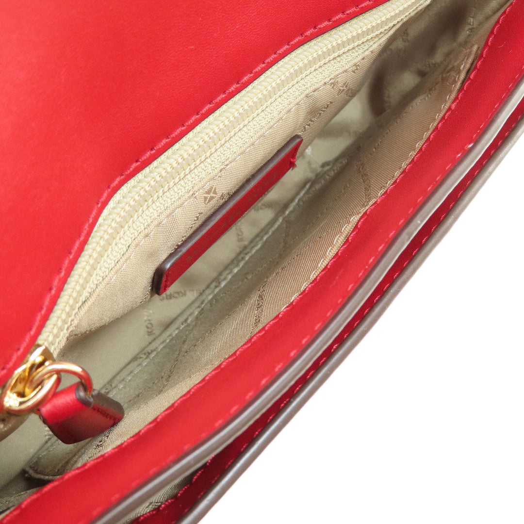 MICHAEL KORS Shoulder Bag PVC white MK Signature Long Shoulder Women Used Authentic