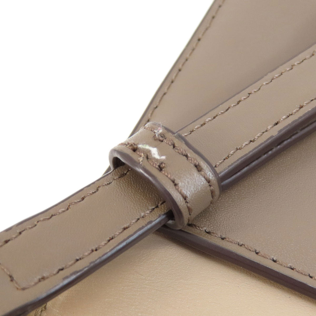 MICHAEL KORS Shoulder Bag leather beige logo Women Used Authentic