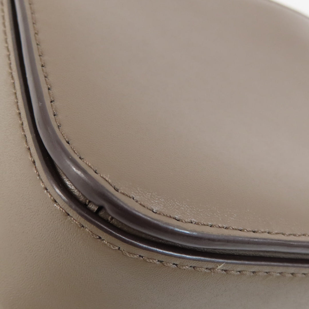 MICHAEL KORS Shoulder Bag leather beige logo Women Used Authentic