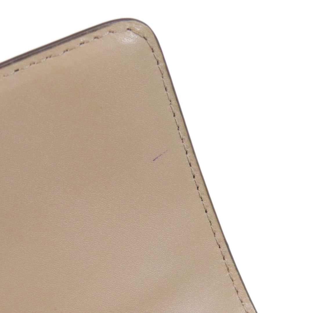MICHAEL KORS Shoulder Bag leather beige logo Women Used Authentic