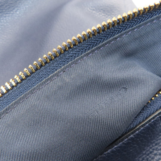 COACH Shoulder Bag 36762 leather Navy 2WAY