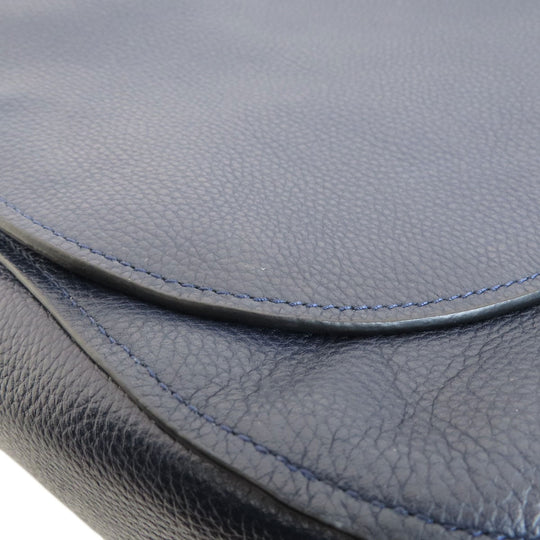 COACH Shoulder Bag 36762 leather Navy 2WAY