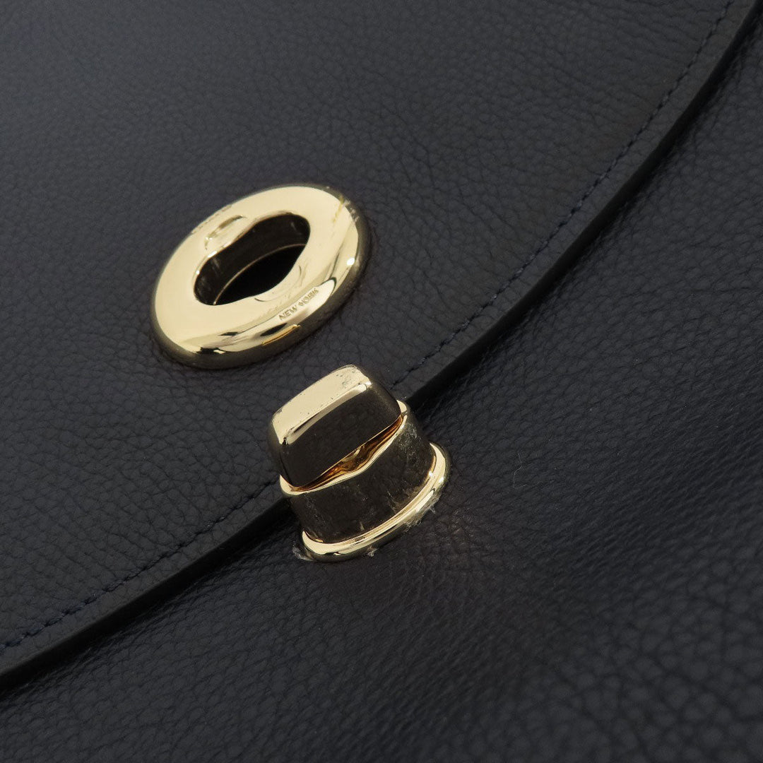 COACH Shoulder Bag 36762 leather Navy 2WAY