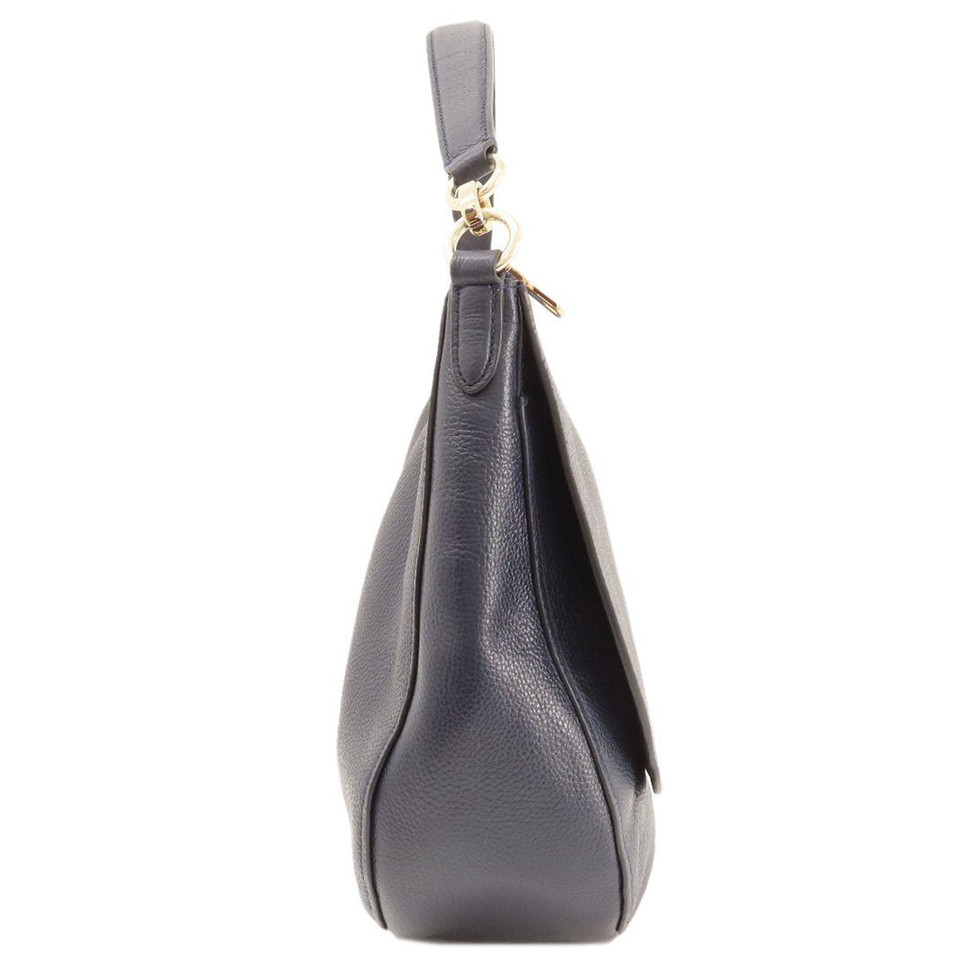 COACH Shoulder Bag 36762 leather Navy 2WAY