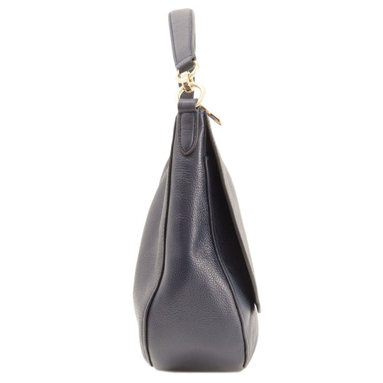 COACH Shoulder Bag 36762 leather Navy 2WAY