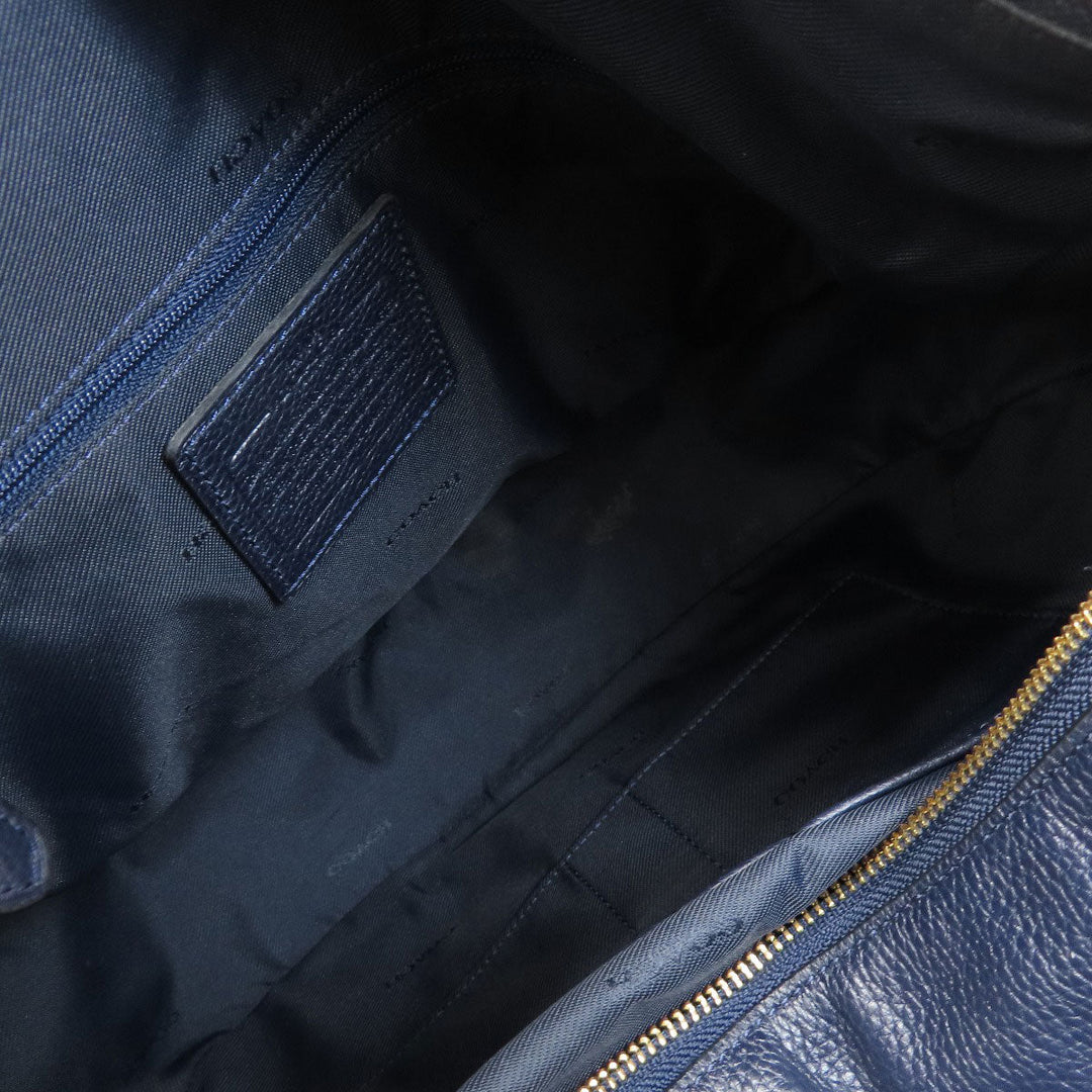 COACH Shoulder Bag 36762 leather Navy 2WAY