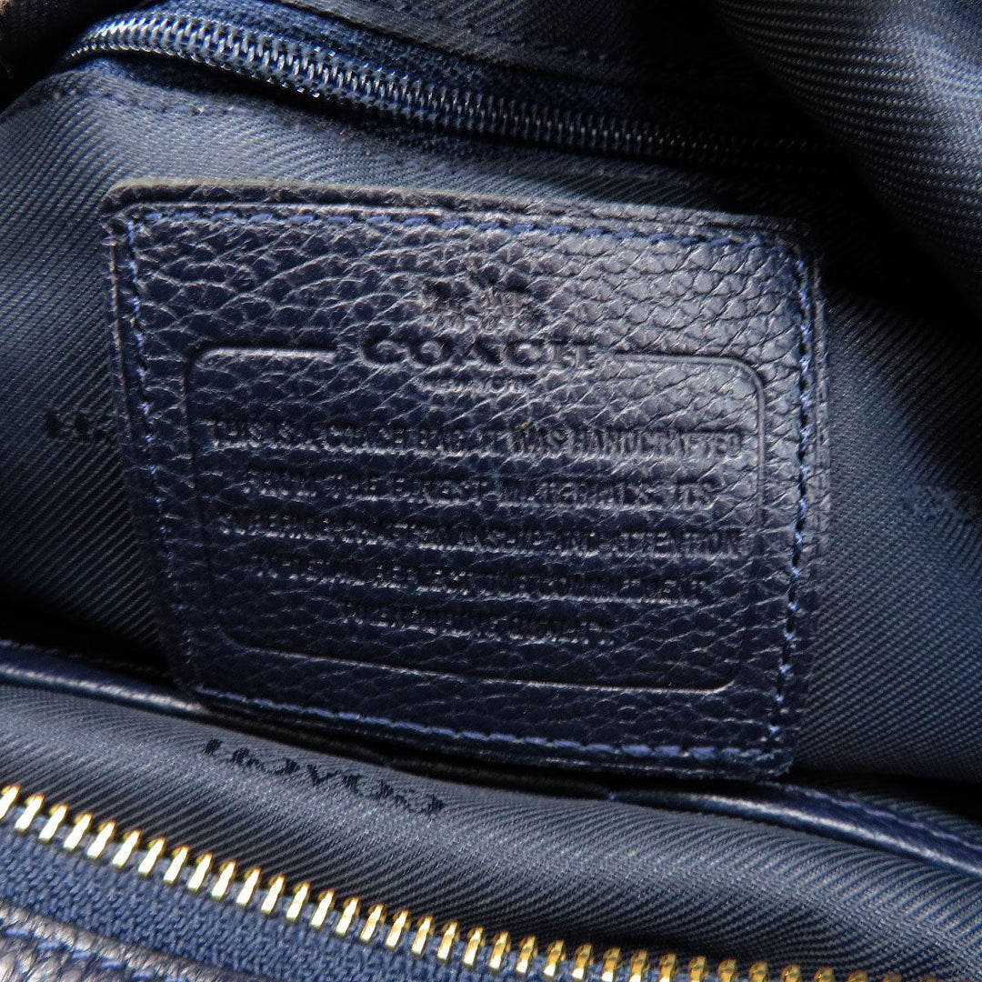 COACH Shoulder Bag 36762 leather Navy 2WAY